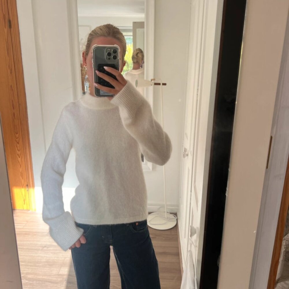 H&M mohair cream knit jumper xs